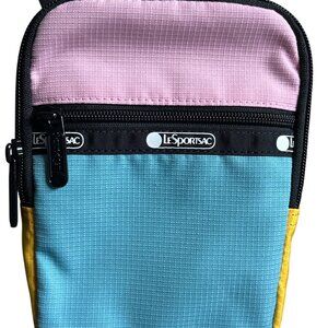 LeSportsac Colorblock Crossbody Bag Adjustable Logo Strap Multiple Compartments